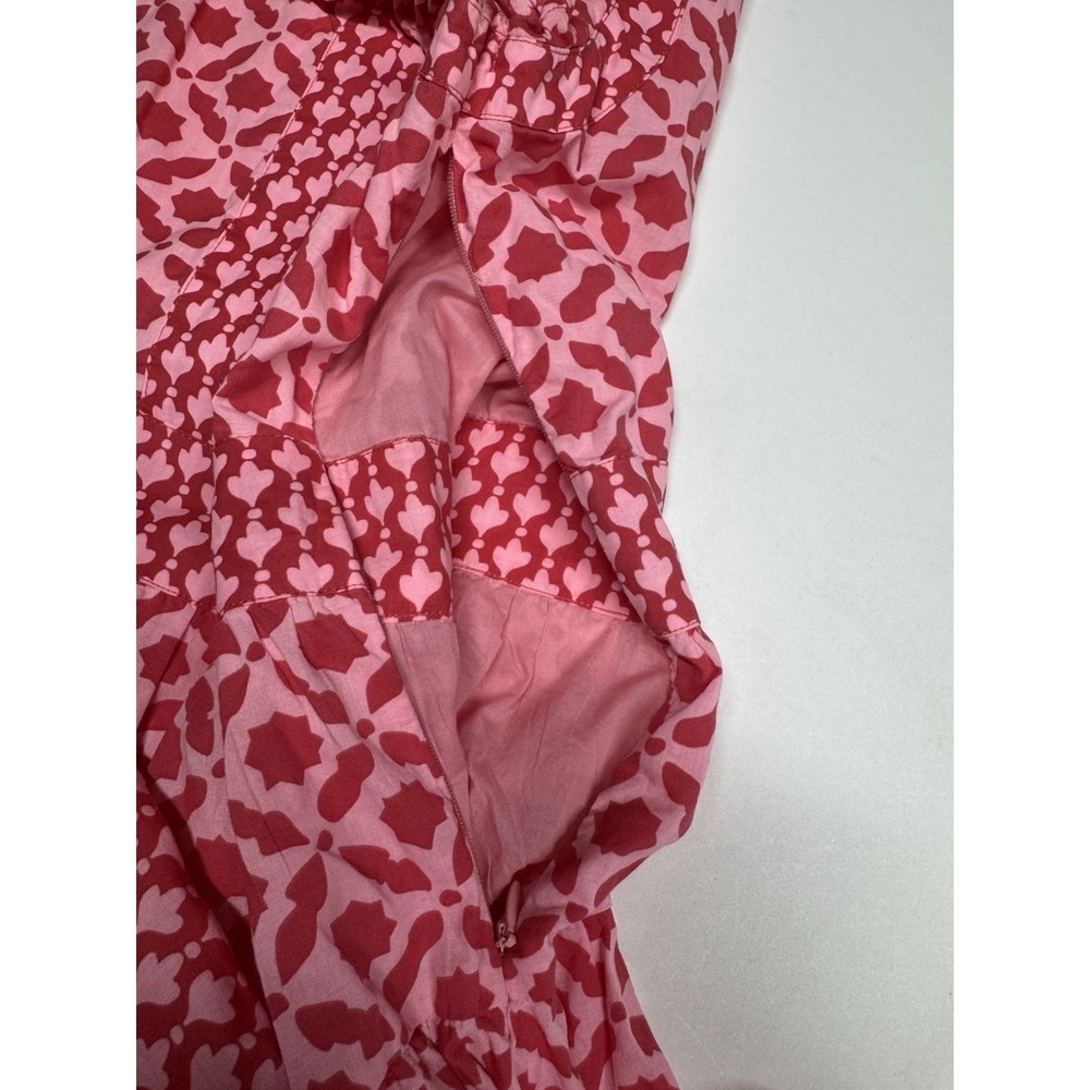 Vineyard Vines Dress  Women's Medium Mix Print Tier Bright Peach‎ - Picture 9 of 10